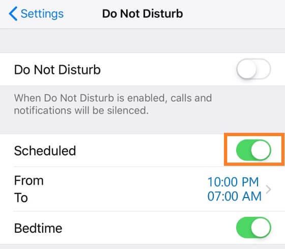 set do not disturb on iphone