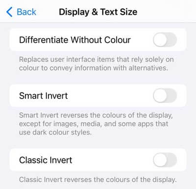 invert colors iphone 11